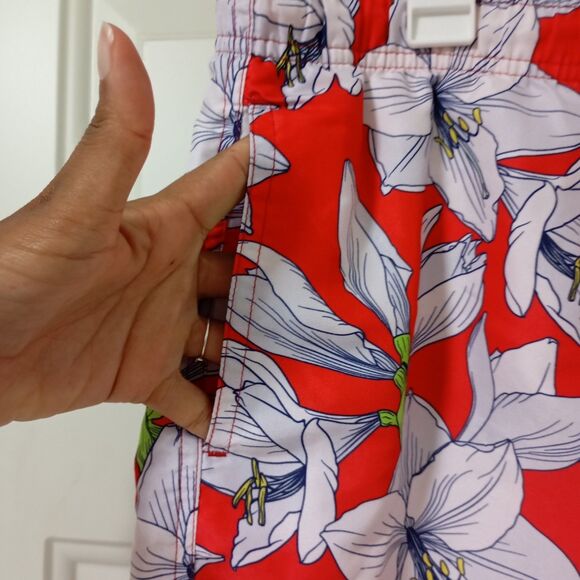 Franks Red Floral Brief Lined Swim Shorts Men's Size M - Picture 5 of 12